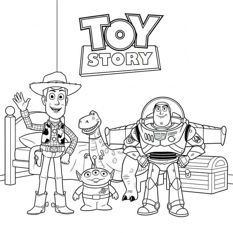 Druckbare Toy Story für Kinder ausmalbilder