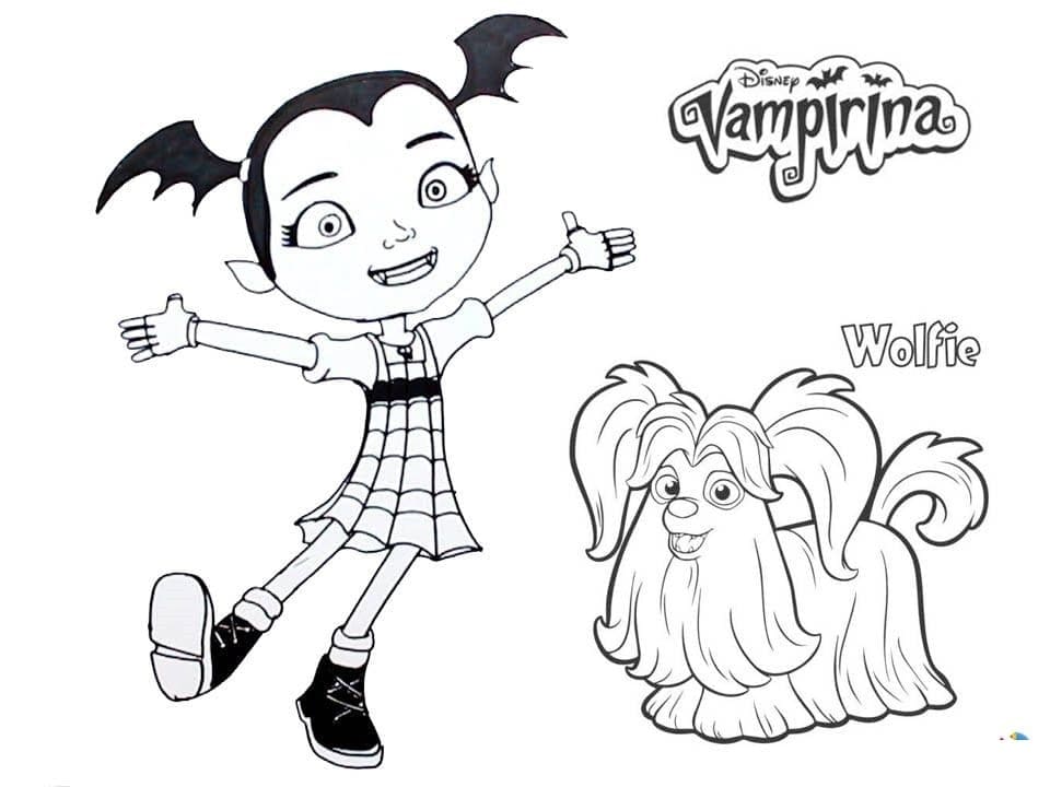 Druckbare Vampirina für Kinder ausmalbilder