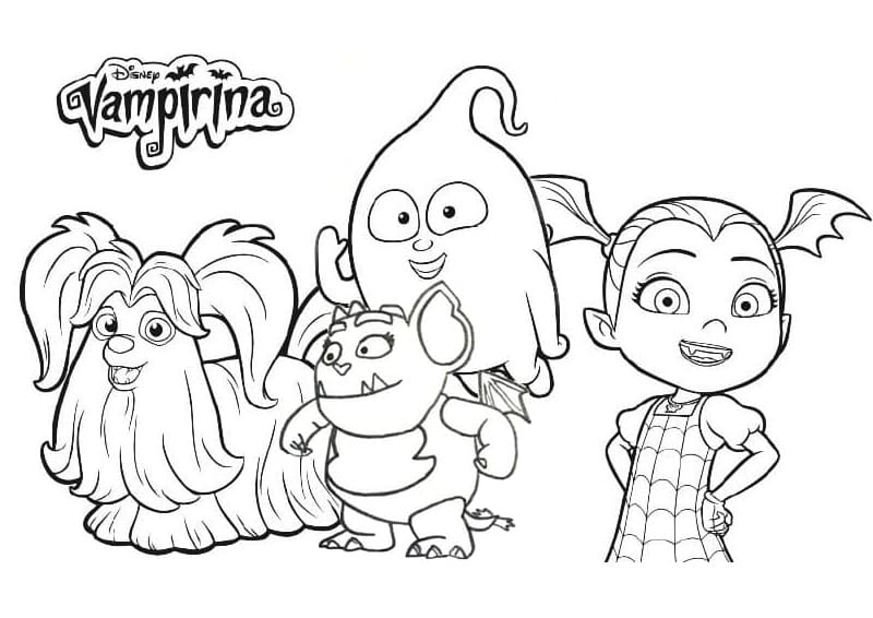 Druckbare Vampirina ausmalbilder