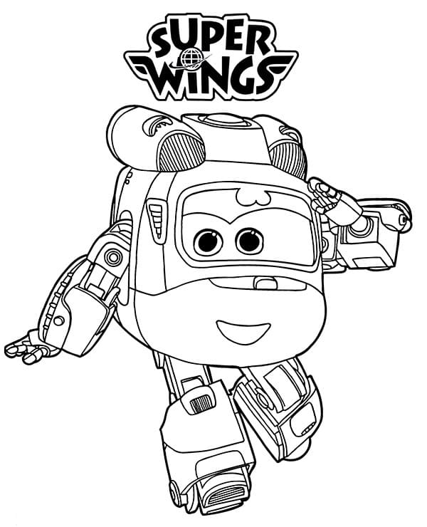 Druckbare kostenlose Super Wings ausmalbilder