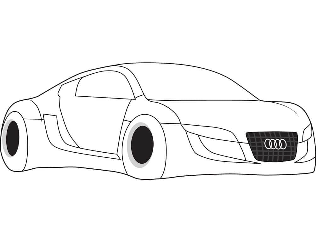 Druckbarer Audi für Kinder ausmalbilder