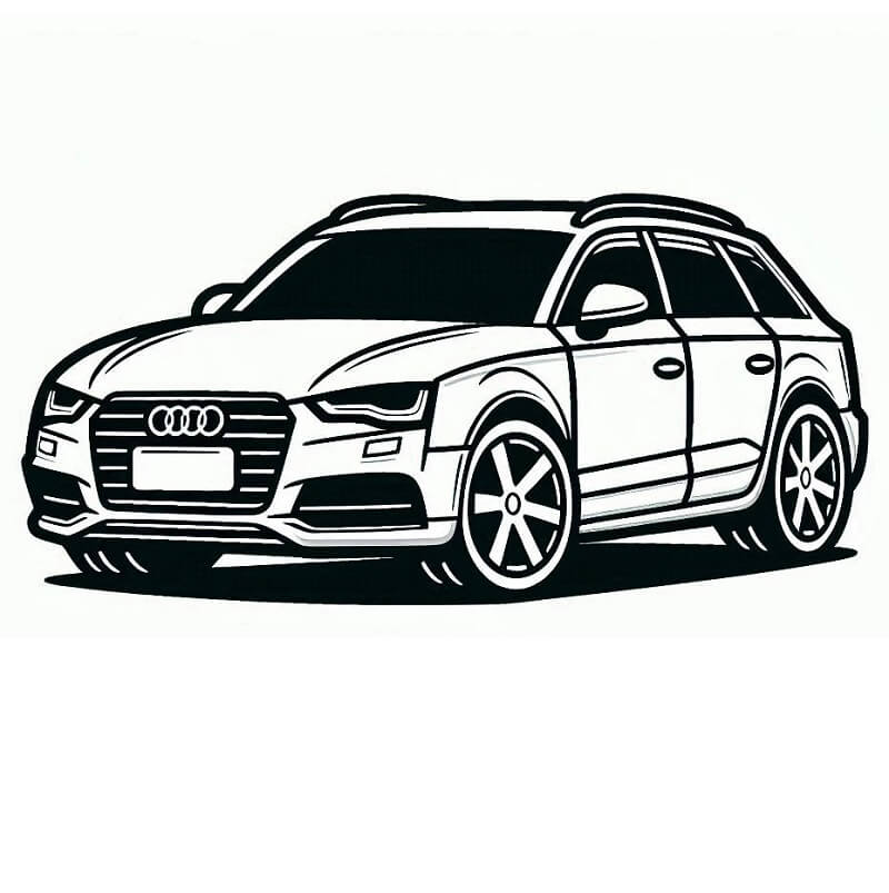 Druckbarer Audi kostenlos ausmalbilder