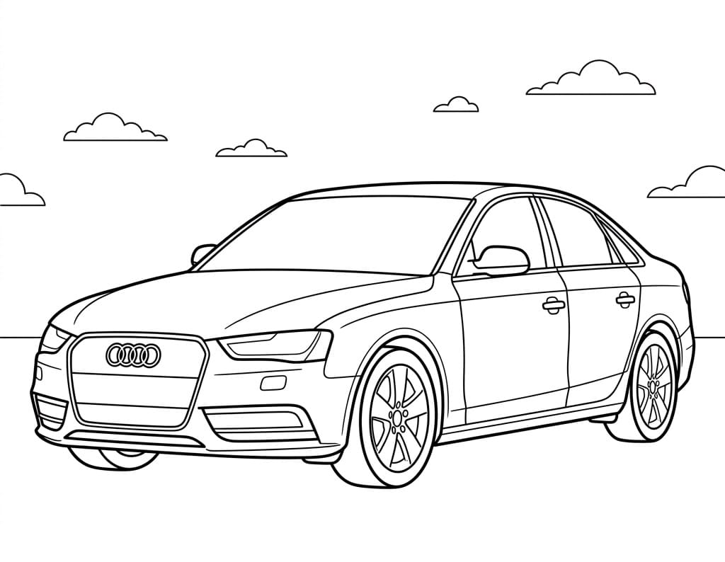 Druckbarer Audi ausmalbilder