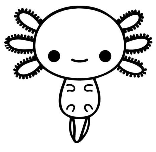 Druckbarer Axolotl kostenlos ausmalbilder