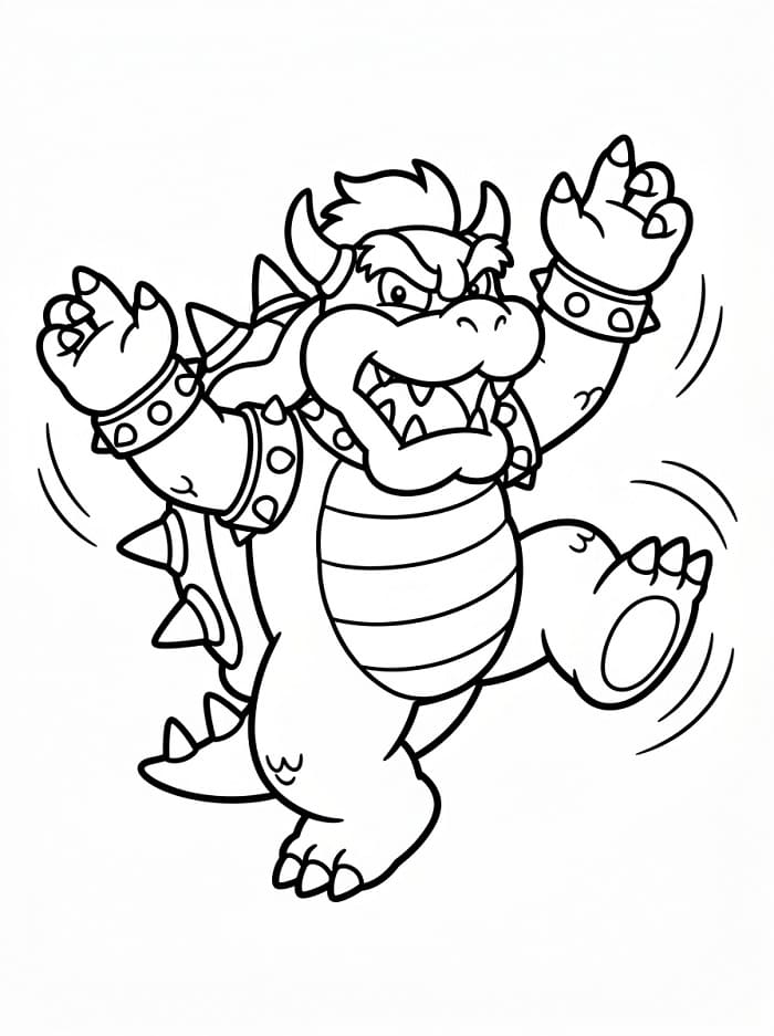 Druckbarer Bowser ausmalbilder