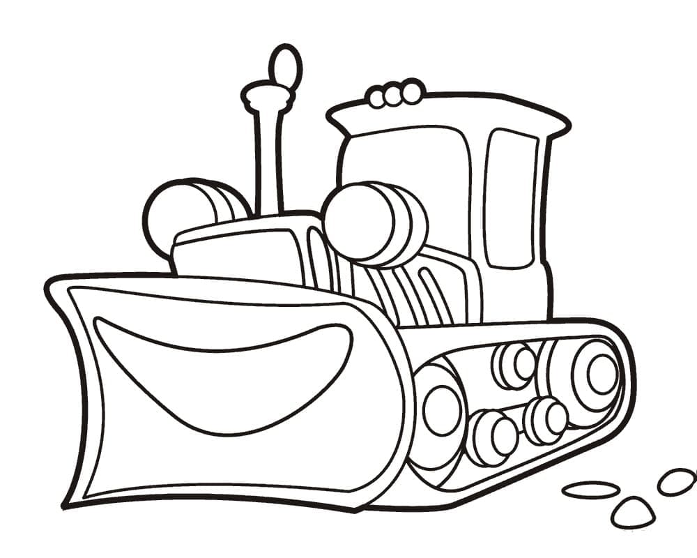 Druckbarer Bulldozer für Kinder ausmalbilder