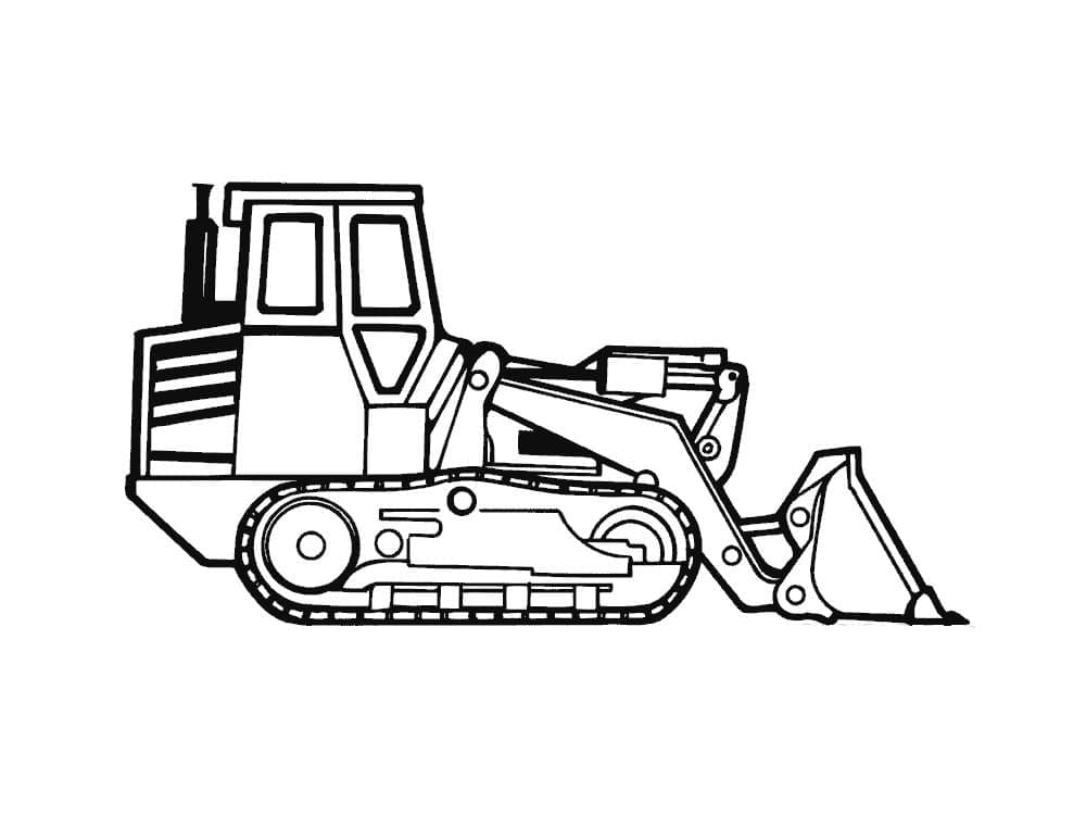 Druckbarer Bulldozer kostenlos ausmalbilder