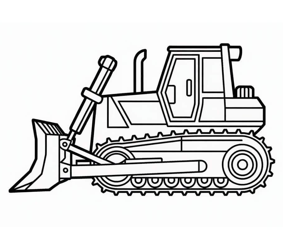Druckbarer Bulldozer ausmalbilder