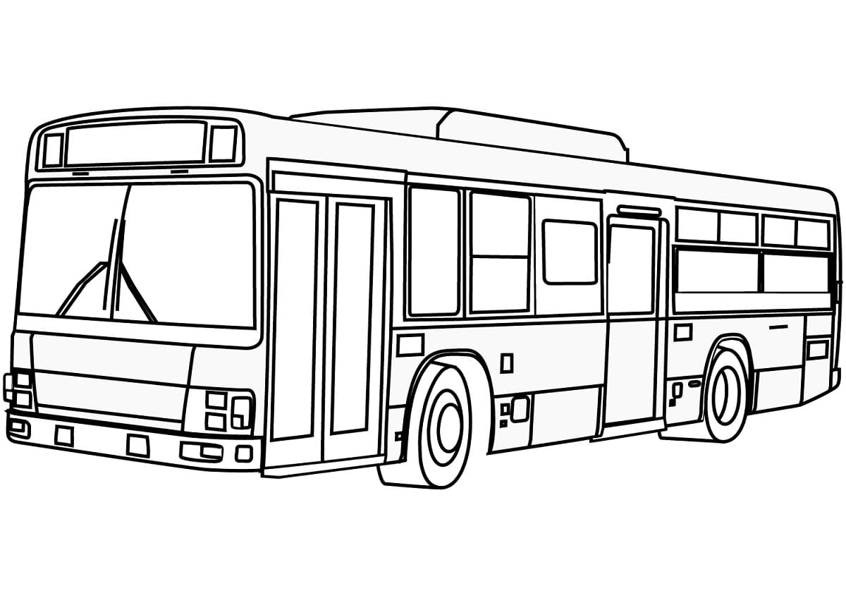 Druckbarer Bus kostenlos ausmalbilder