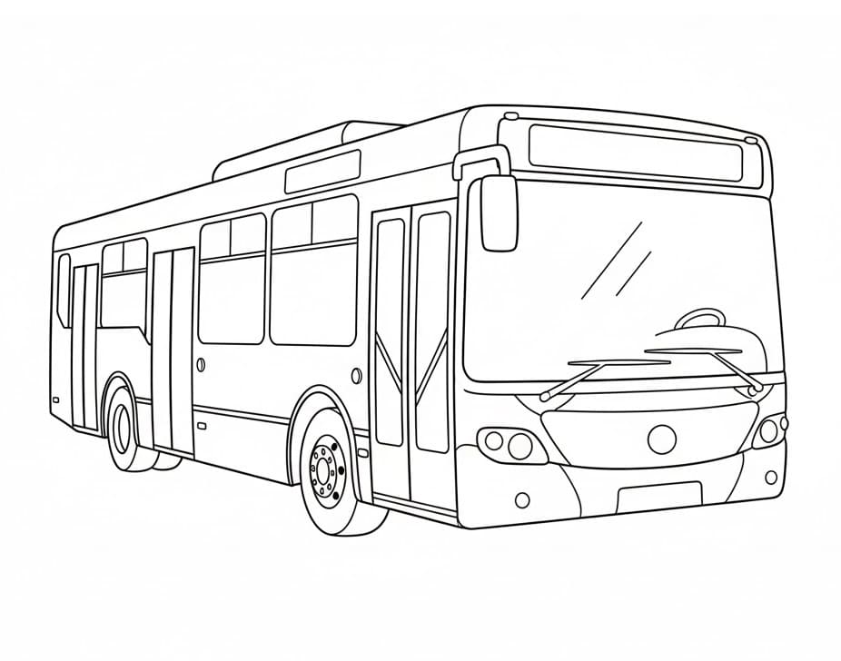 Druckbarer Bus ausmalbilder