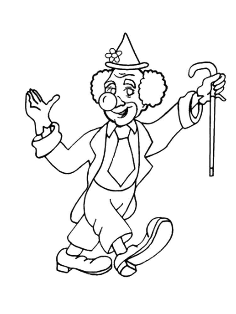 Druckbarer Clown kostenlos ausmalbilder