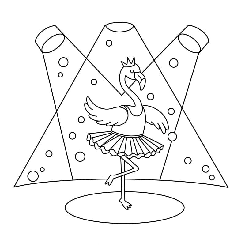 Druckbarer Flamingo für Kinder ausmalbilder