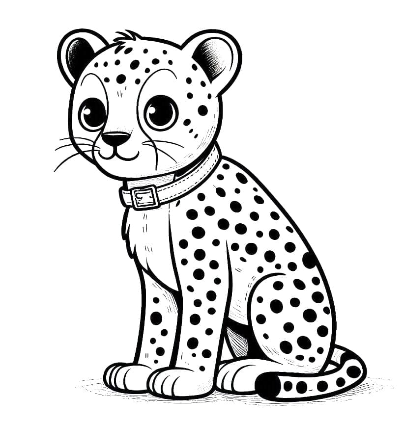 Druckbarer Gepard für Kinder ausmalbilder
