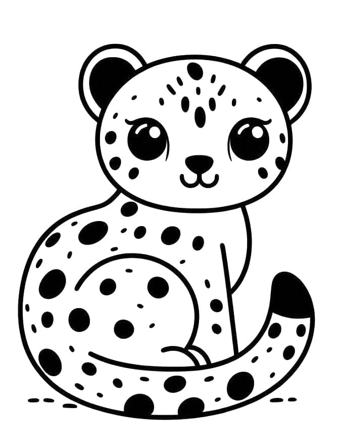 Druckbarer Gepard ausmalbilder