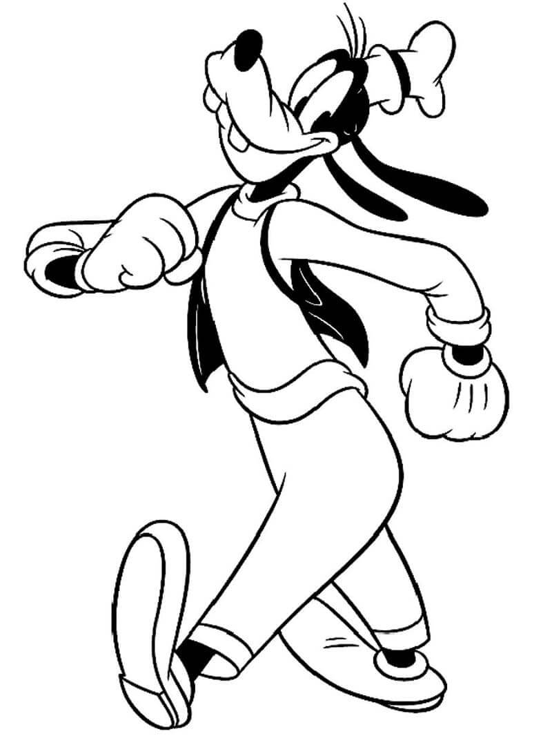 Druckbarer Goofy für Kinder ausmalbilder