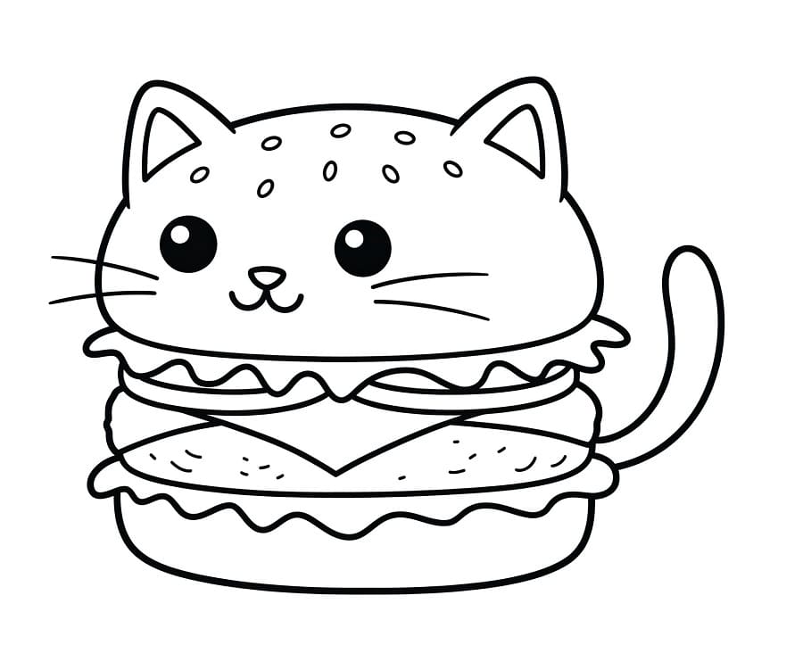 Druckbarer Hamburger ausmalbilder