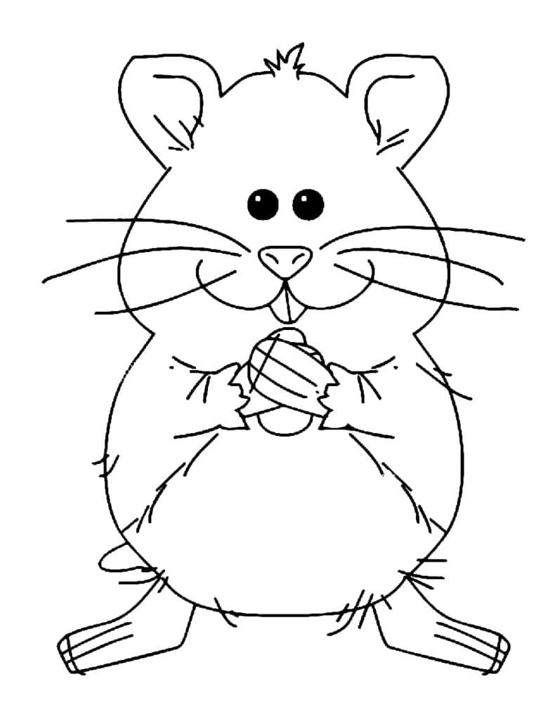 Druckbarer Hamster für Kinder ausmalbilder