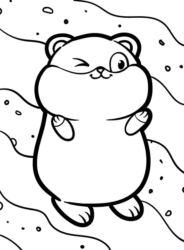 Druckbarer Hamster ausmalbilder