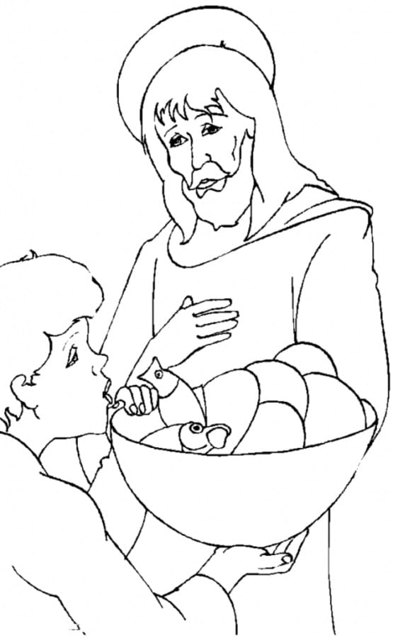 Druckbarer Jesus für Kinder