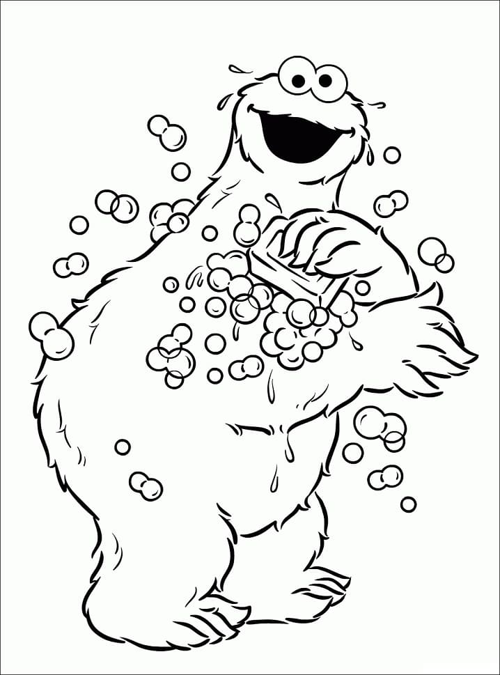 Druckbarer Krümelmonster ausmalbilder