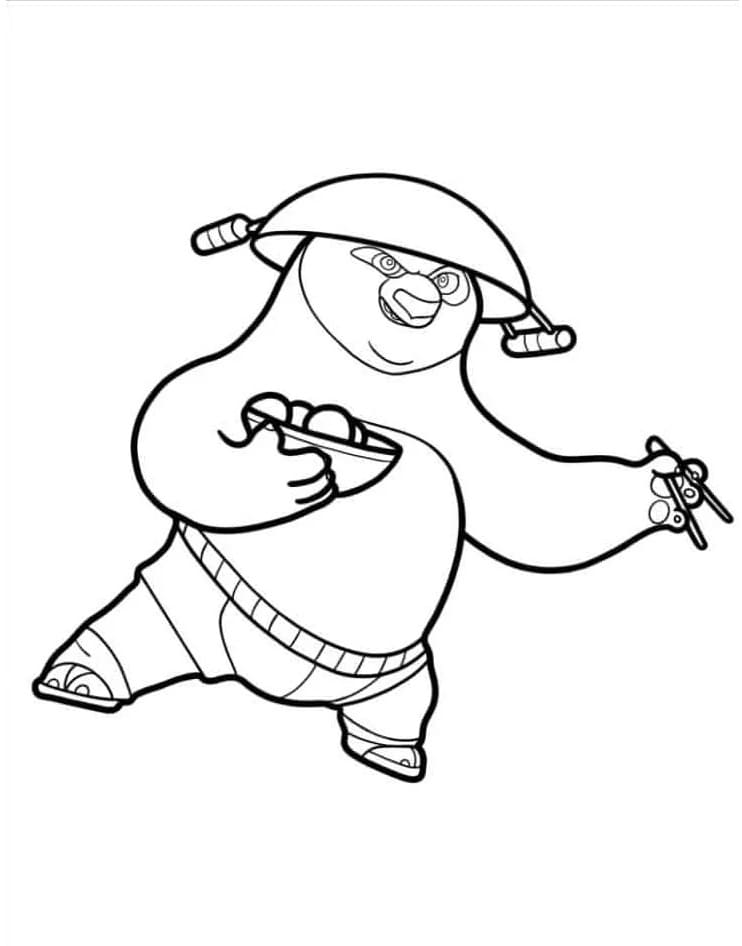 Druckbarer Kung Fu Panda für Kinder ausmalbilder