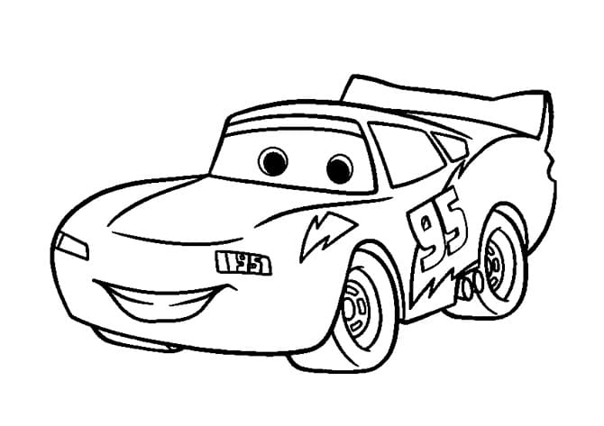 Druckbarer Lightning McQueen kostenlos ausmalbilder