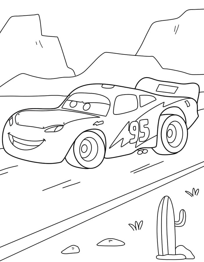 Druckbarer Lightning McQueen ausmalbilder