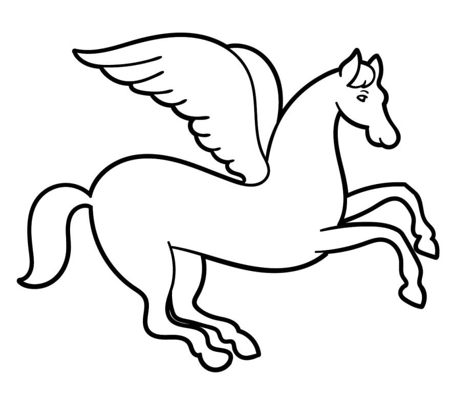 Druckbarer Pegasus für Kinder ausmalbilder