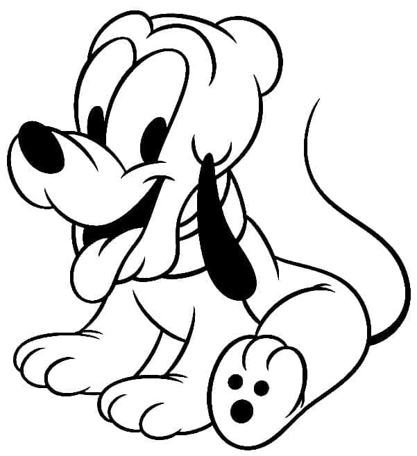 Druckbarer Pluto für Kinder ausmalbilder