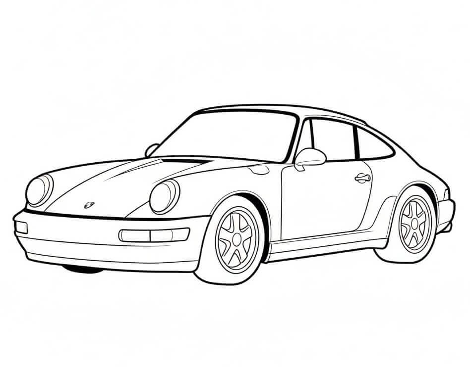 Druckbarer Porsche für Kinder ausmalbilder