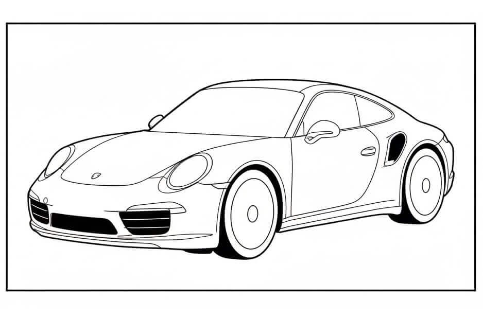 Druckbarer Porsche ausmalbilder