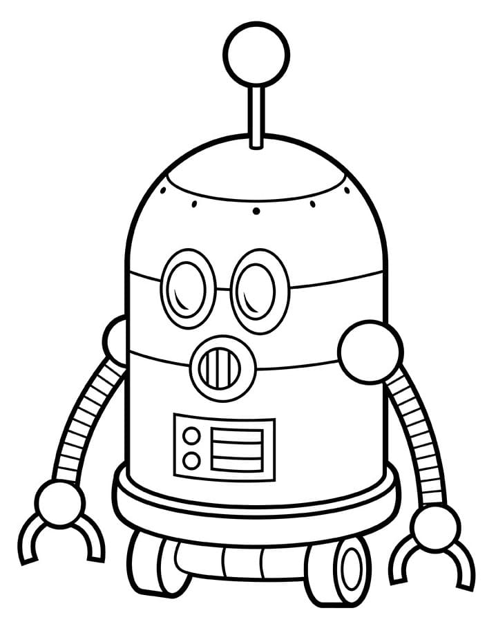Druckbarer Roboter für Kinder ausmalbilder