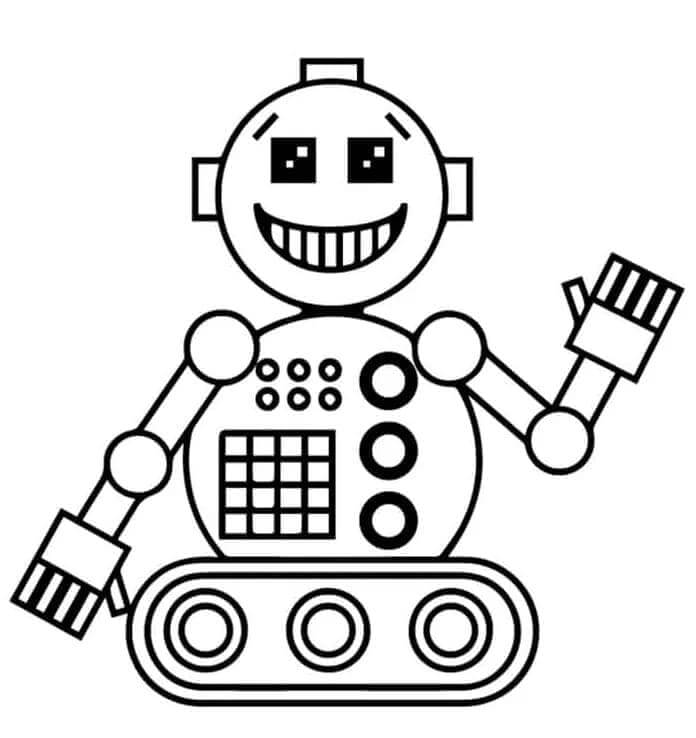 Druckbarer Roboter kostenlos ausmalbilder