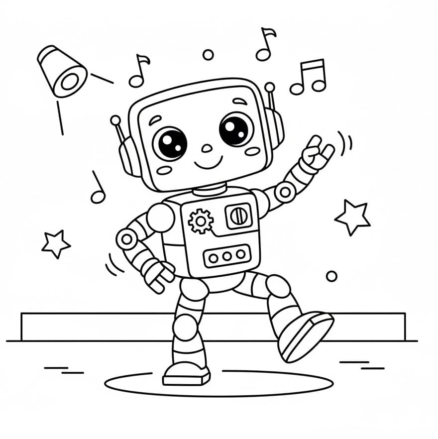 Druckbarer Roboter ausmalbilder