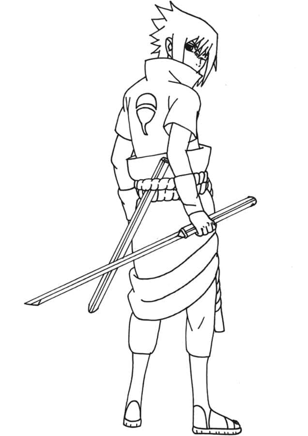 Druckbarer Sasuke kostenlos ausmalbilder