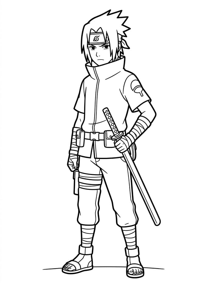 Druckbarer Sasuke ausmalbilder