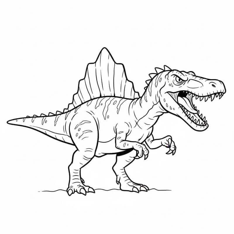 Druckbarer Spinosaurus ausmalbilder
