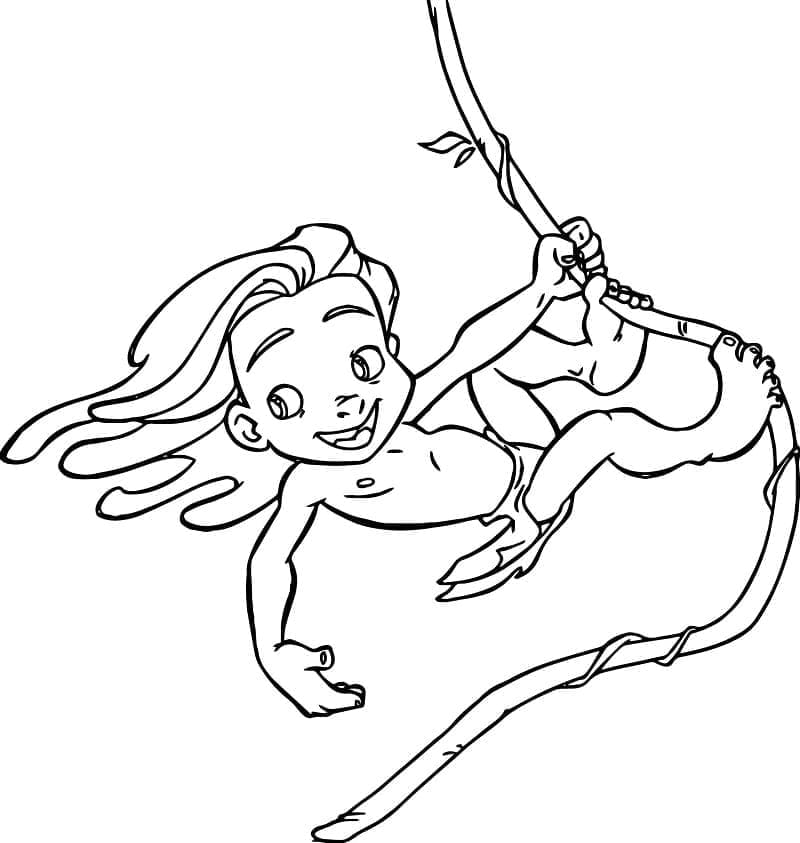 Druckbarer Tarzan ausmalbilder