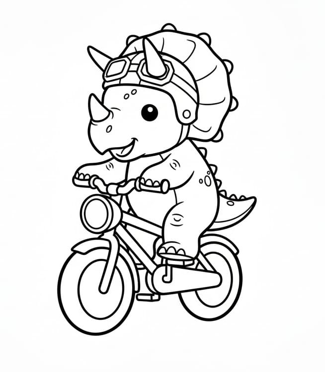 Druckbarer Triceratops für Kinder ausmalbilder
