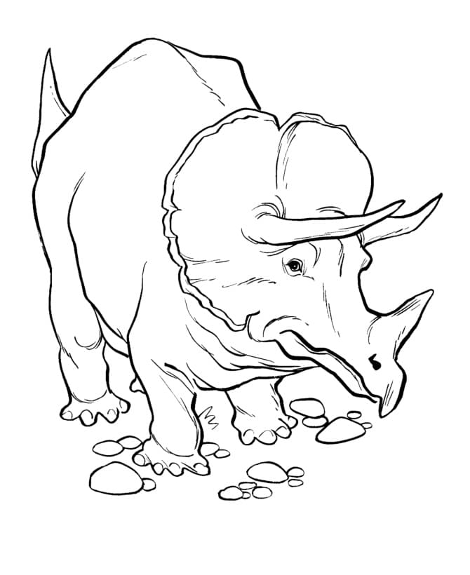 Druckbarer Triceratops kostenlos ausmalbilder