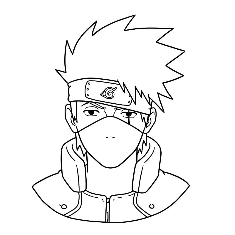 Druckbarer kostenloser Kakashi ausmalbilder