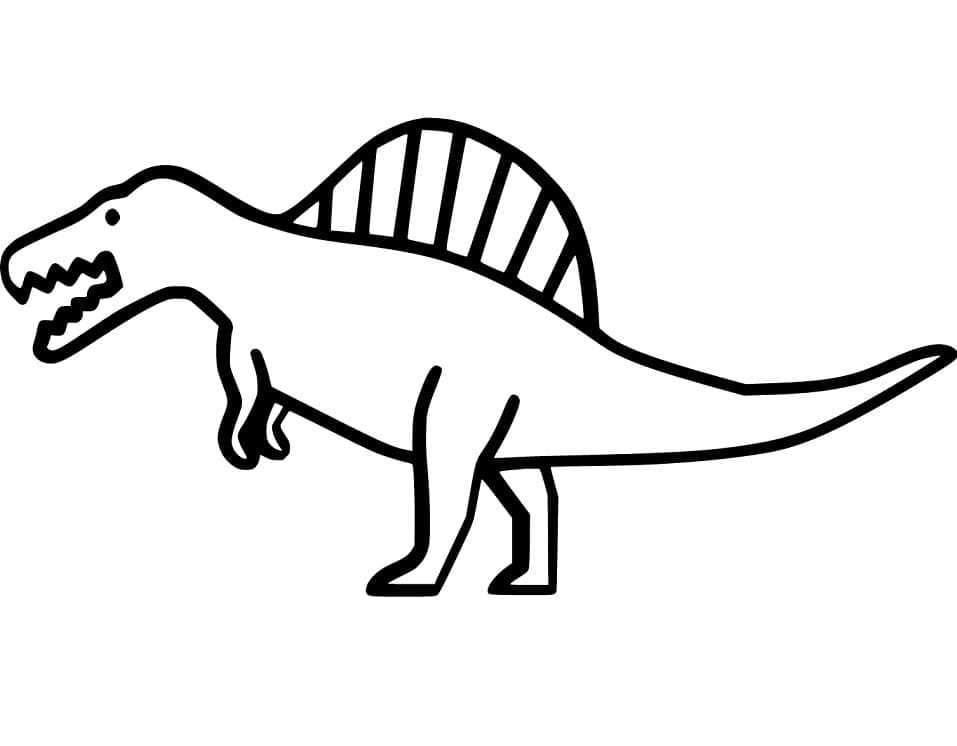 Druckbarer kostenloser Spinosaurus ausmalbilder