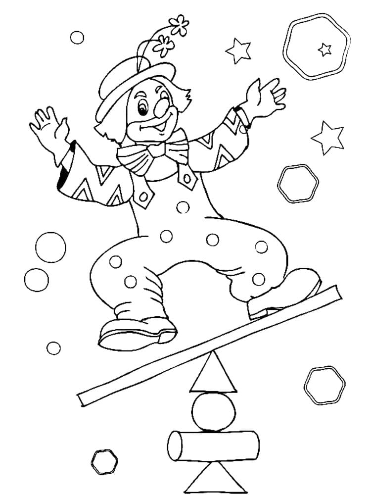 Druckbares Clown Bild ausmalbilder