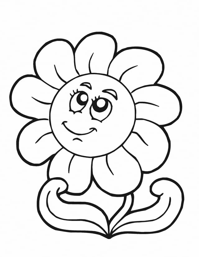 Druckbares Gänseblümchen für Kinder ausmalbilder