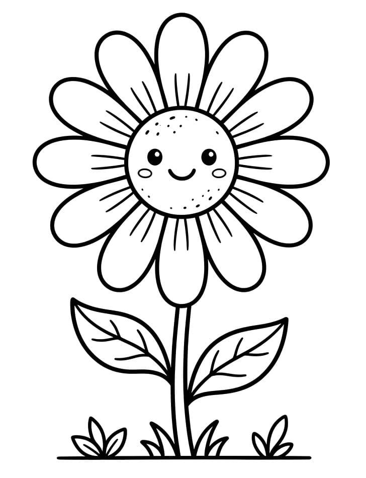 Druckbares Gänseblümchen ausmalbilder