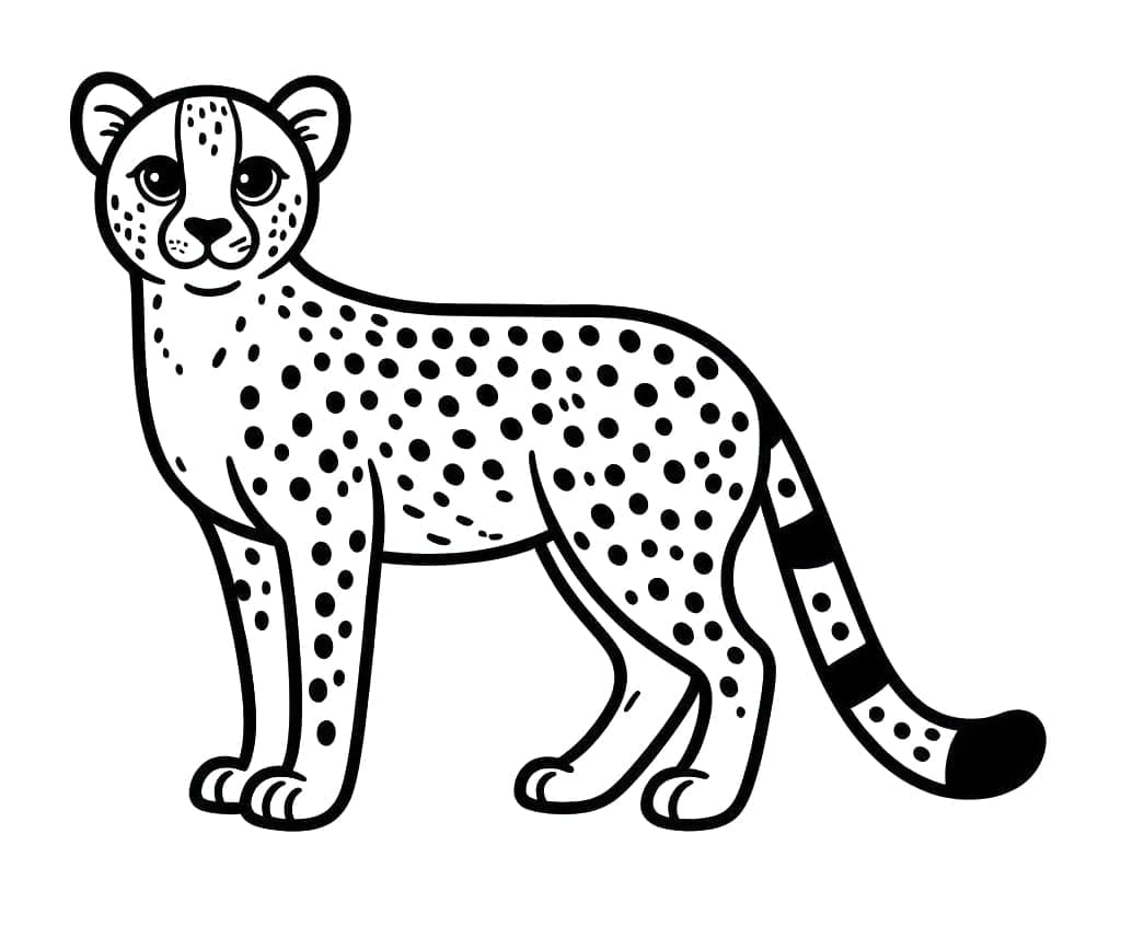 Druckbares Gepard Bild ausmalbilder