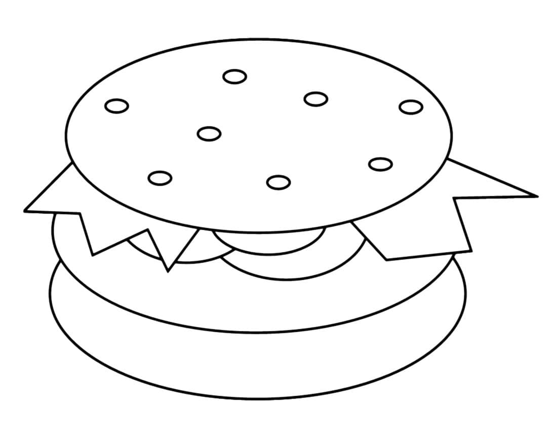 Druckbares Hamburger Bild ausmalbilder