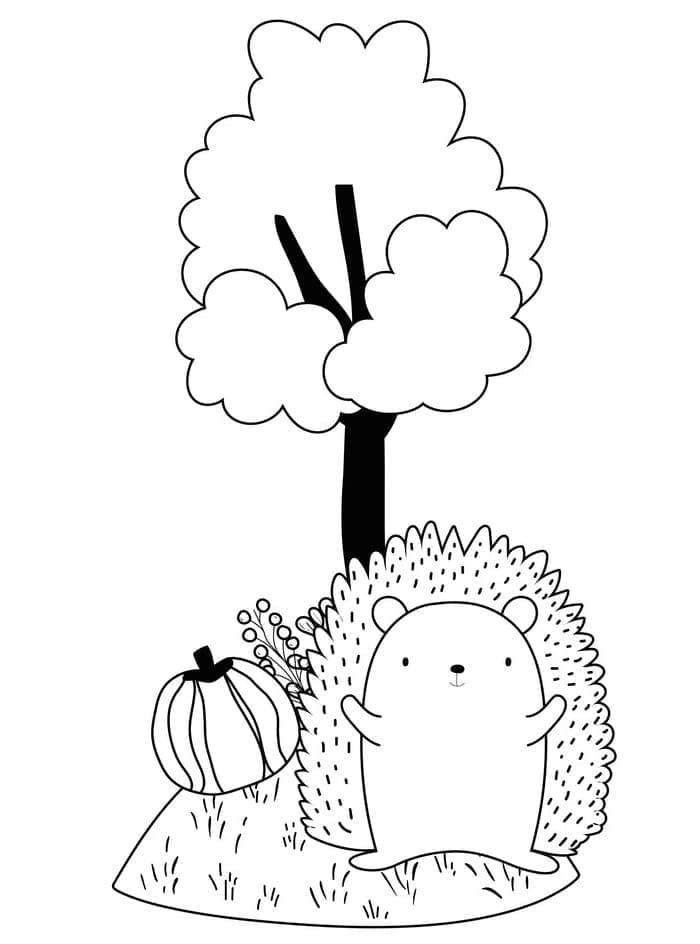 Druckbares Igel Motiv ausmalbilder