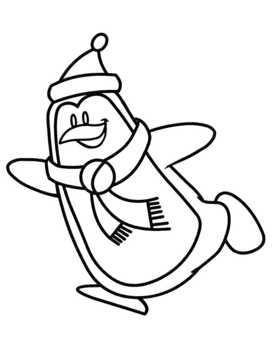 Druckbares Pinguin Motiv ausmalbilder