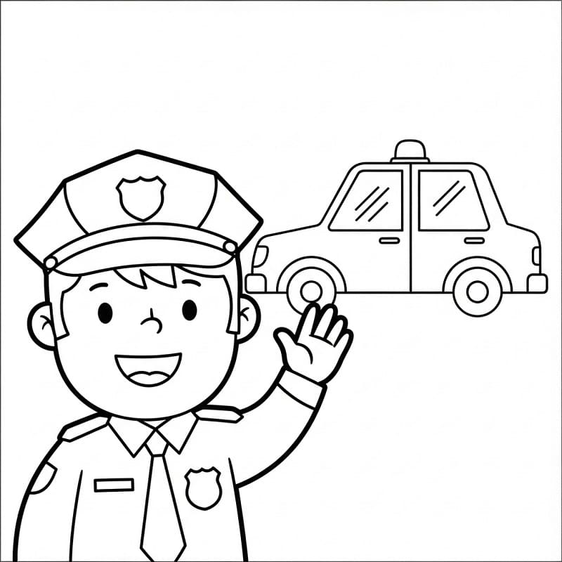 Druckbares Polizist Bild ausmalbilder